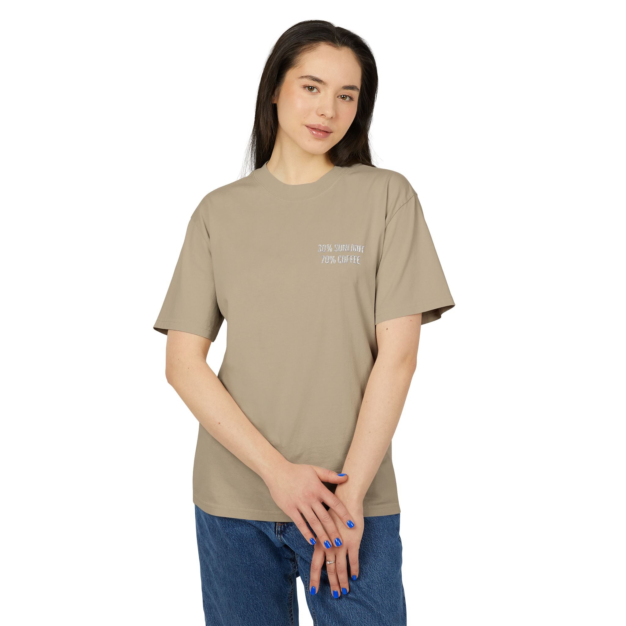70% Coffee Heavyweight Oversized Tee- Unisex