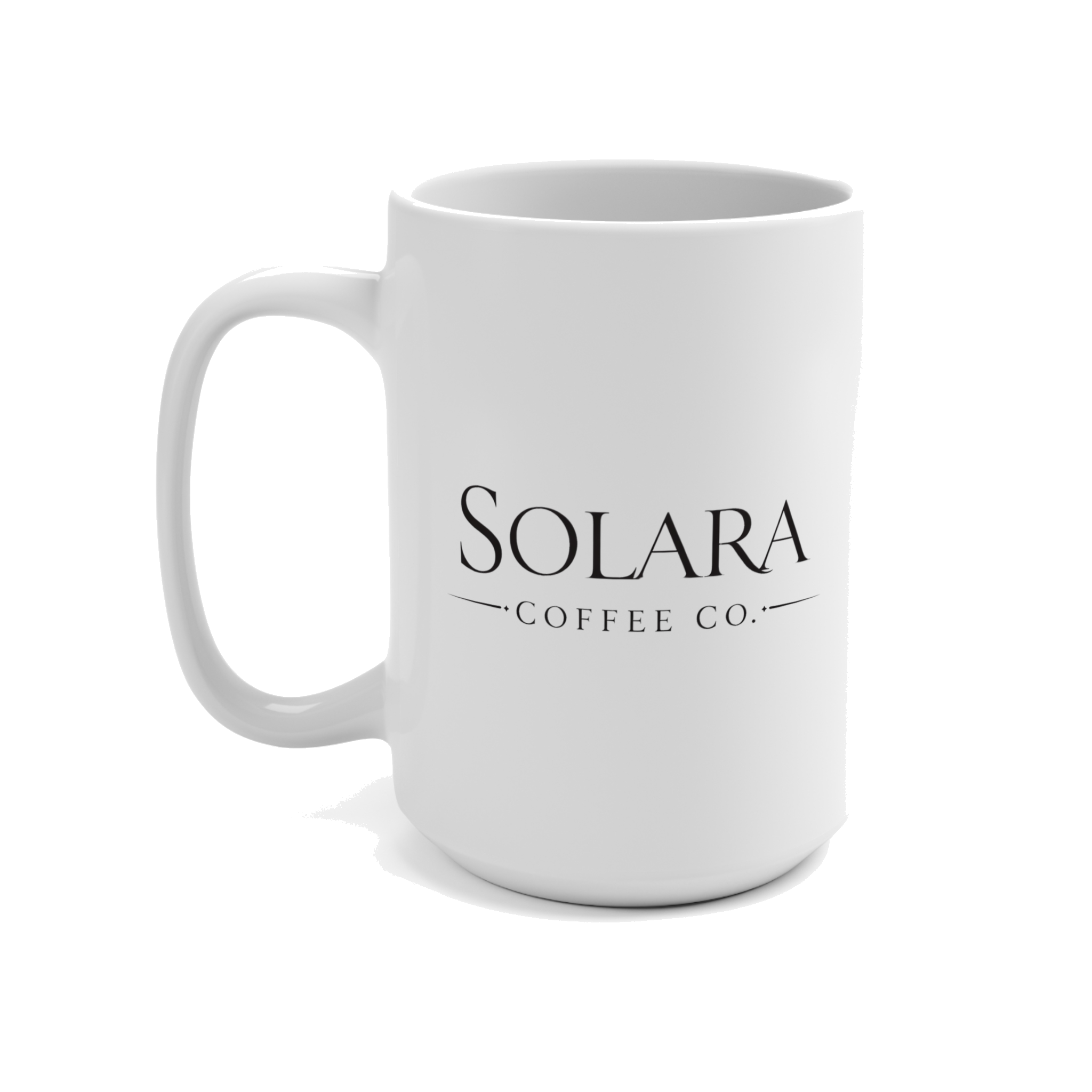 Solara Coffee Co. 15oz Ceramic Mug - White
