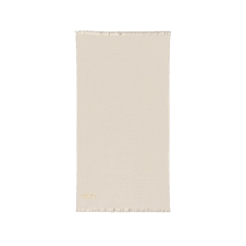 Embroidered Cotton Waffle Throw Blanket