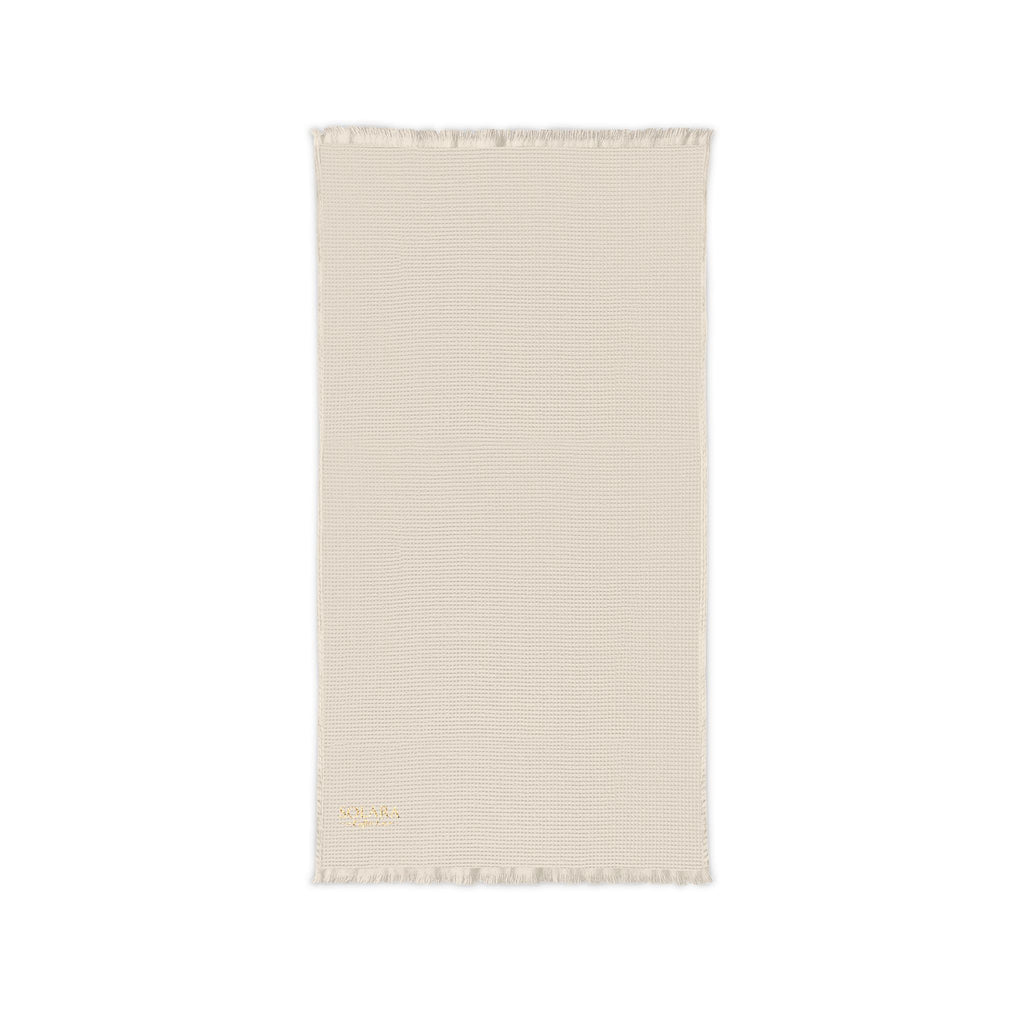 Embroidered Cotton Waffle Throw Blanket