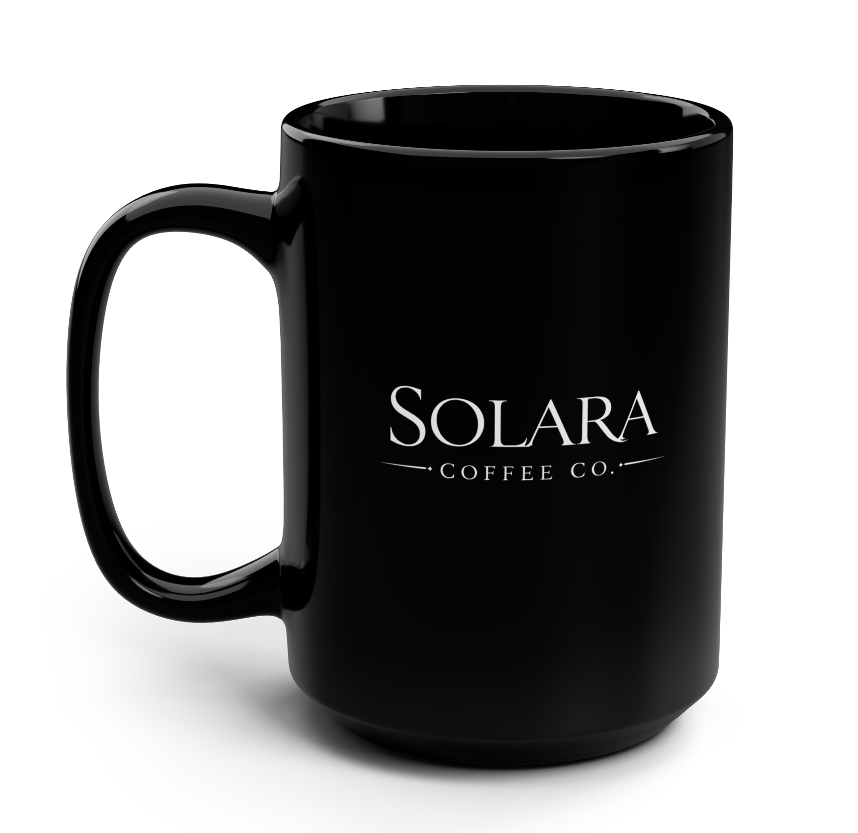 Solara Coffee Co. 15oz Ceramic Mug - Black